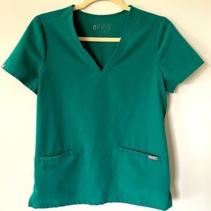 Hunter green xs scrub set.